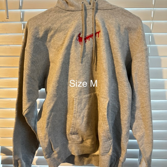 Nike Other - Nike Gray Hoodie with Red Swoosh